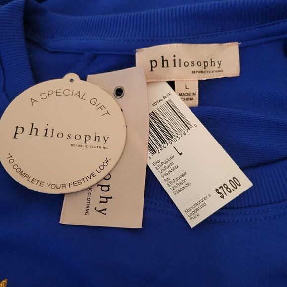 Philosophy Apparel Hanukkah Menorah Sweater (size L) - Picture 6 of 7